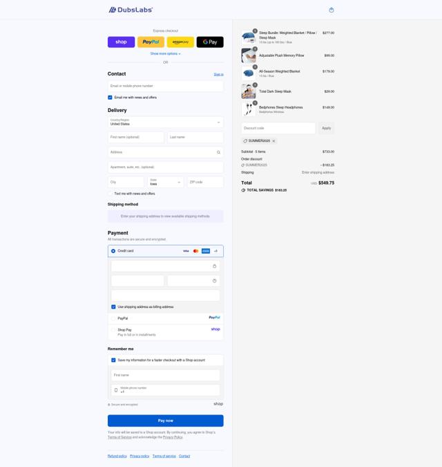 Dubslabs checkout page showing Dubslabs coupon code box | Screenshot taken by SimplyCodes community member on Sep 15, 2025
