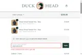 Duck Head coupon verification screenshot