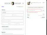 Duck Head coupon verification screenshot