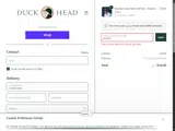 Duck Head coupon verification screenshot