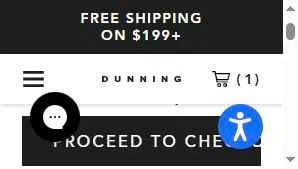 Dunning Golf checkout page showing Dunning Golf coupon code box | Screenshot taken by SimplyCodes community member on Feb 6, 2026