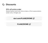 PLANE2ROME coupon verification screenshot