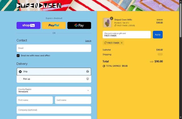 Dusen Dusen checkout page showing Dusen Dusen discount code box | Screenshot taken by SimplyCodes community member on Aug 25, 2025