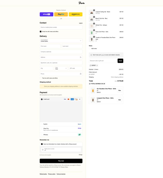 Duvin Design checkout page showing Duvin Design coupon code box | Screenshot taken by SimplyCodes community member on Aug 27, 2025