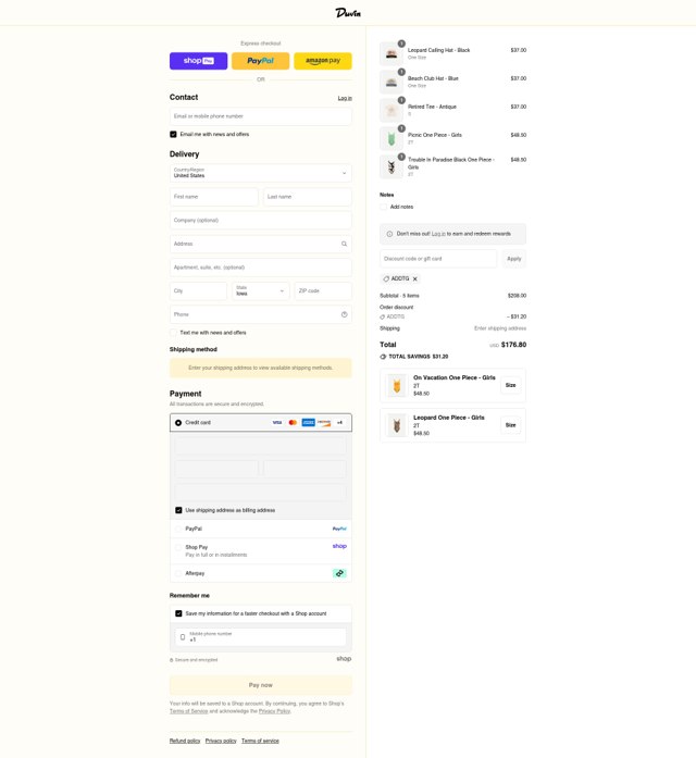 Duvin Design checkout page showing Duvin Design coupon code box | Screenshot taken by SimplyCodes community member on Aug 27, 2025