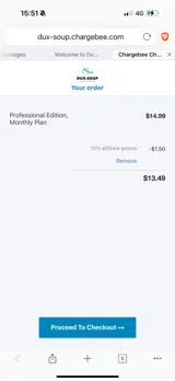 JSPIRE10 coupon verification screenshot