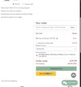 Welcome10 coupon verification screenshot