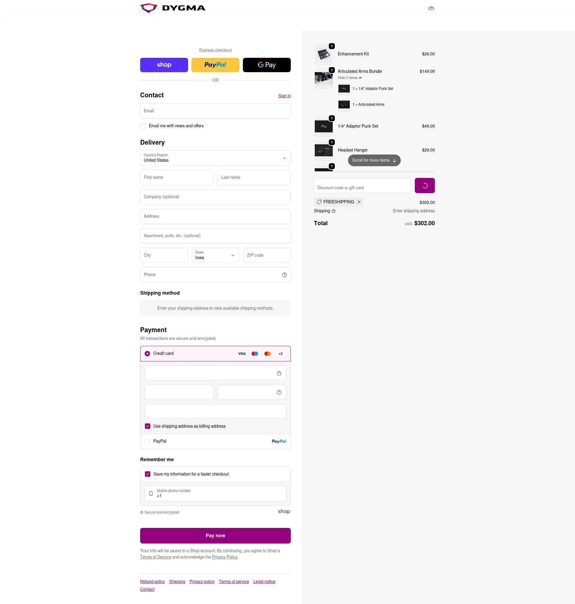 Dygma checkout page showing Dygma discount code box | Screenshot taken by SimplyCodes community member on Jan 30, 2026