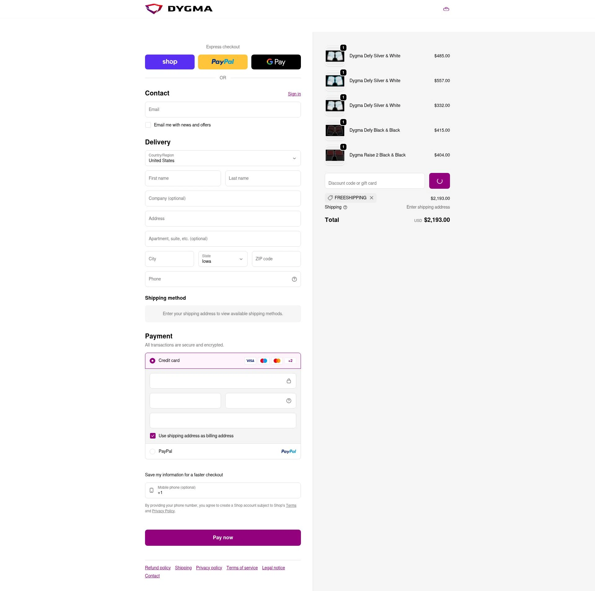 Dygma checkout page showing Dygma discount code box | Screenshot taken by SimplyCodes community member on Feb 12, 2026