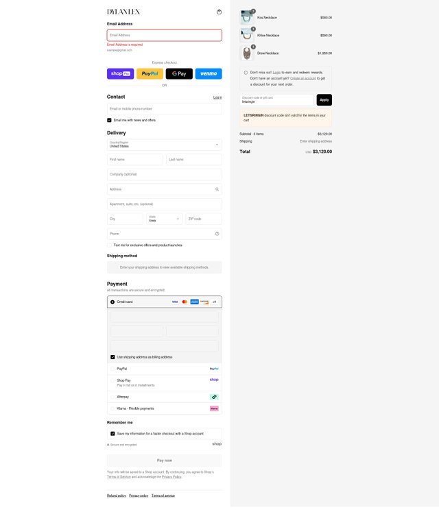 Dylanlex checkout page showing Dylanlex coupon code box | Screenshot taken by SimplyCodes community member on Aug 23, 2025
