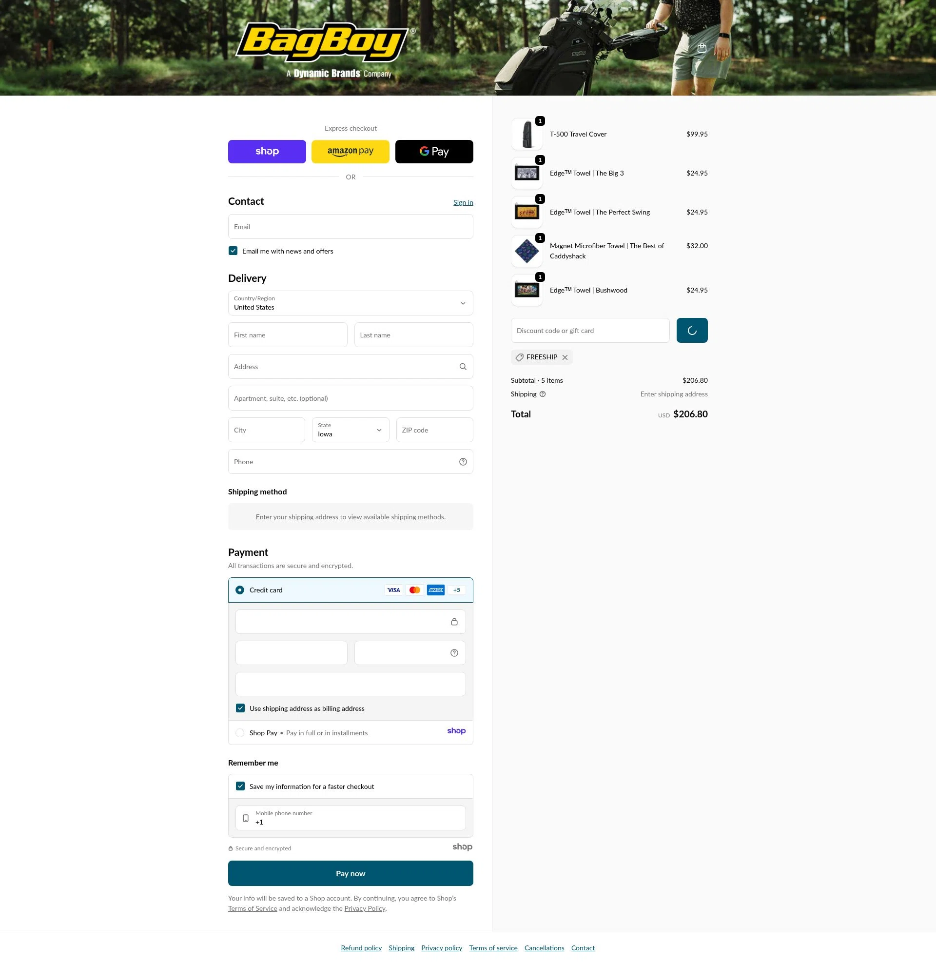Dynamic Brands checkout page showing Dynamic Brands promo code box | Screenshot taken by SimplyCodes community member on Jan 5, 2026