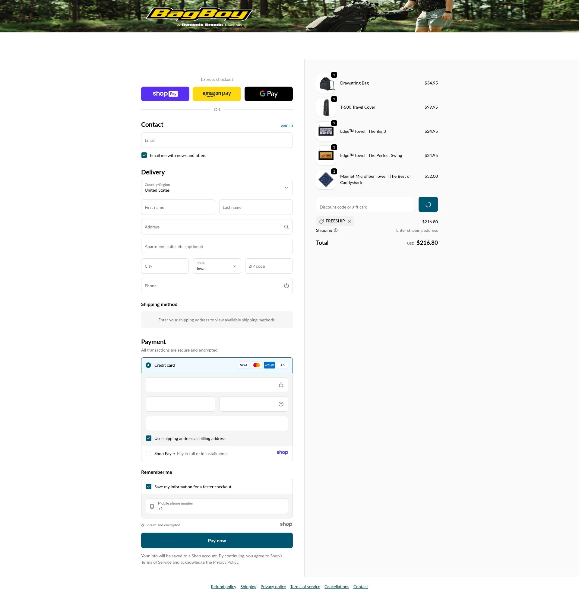 Dynamic Brands checkout page showing Dynamic Brands promo code box | Screenshot taken by SimplyCodes community member on Jan 11, 2026