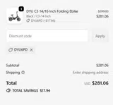 DYU6PD coupon verification screenshot