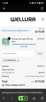FLASH10 coupon verification screenshot