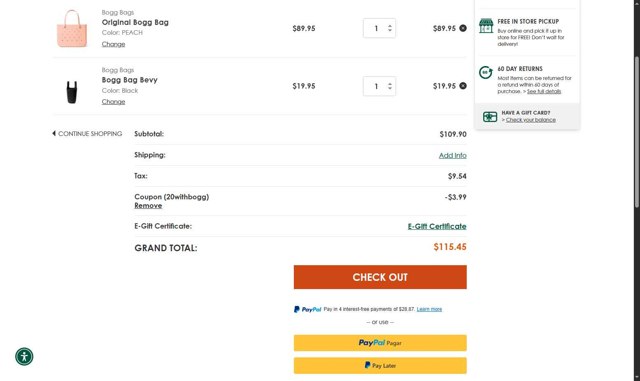 Eagle Eye Outfitters checkout page showing Eagle Eye Outfitters coupon code box | Screenshot taken by SimplyCodes community member on Jun 9, 2025