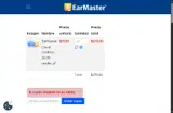 EarMaster coupon verification screenshot