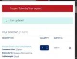 Earphone Connection coupon verification screenshot