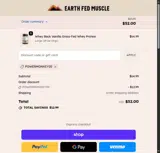 Earth Fed Muscle coupon verification screenshot