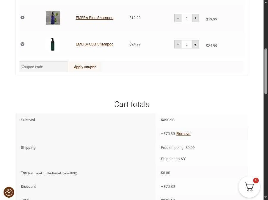 Earthly Body checkout page showing Earthly Body coupon code box | Screenshot taken by SimplyCodes community member on Dec 19, 2025