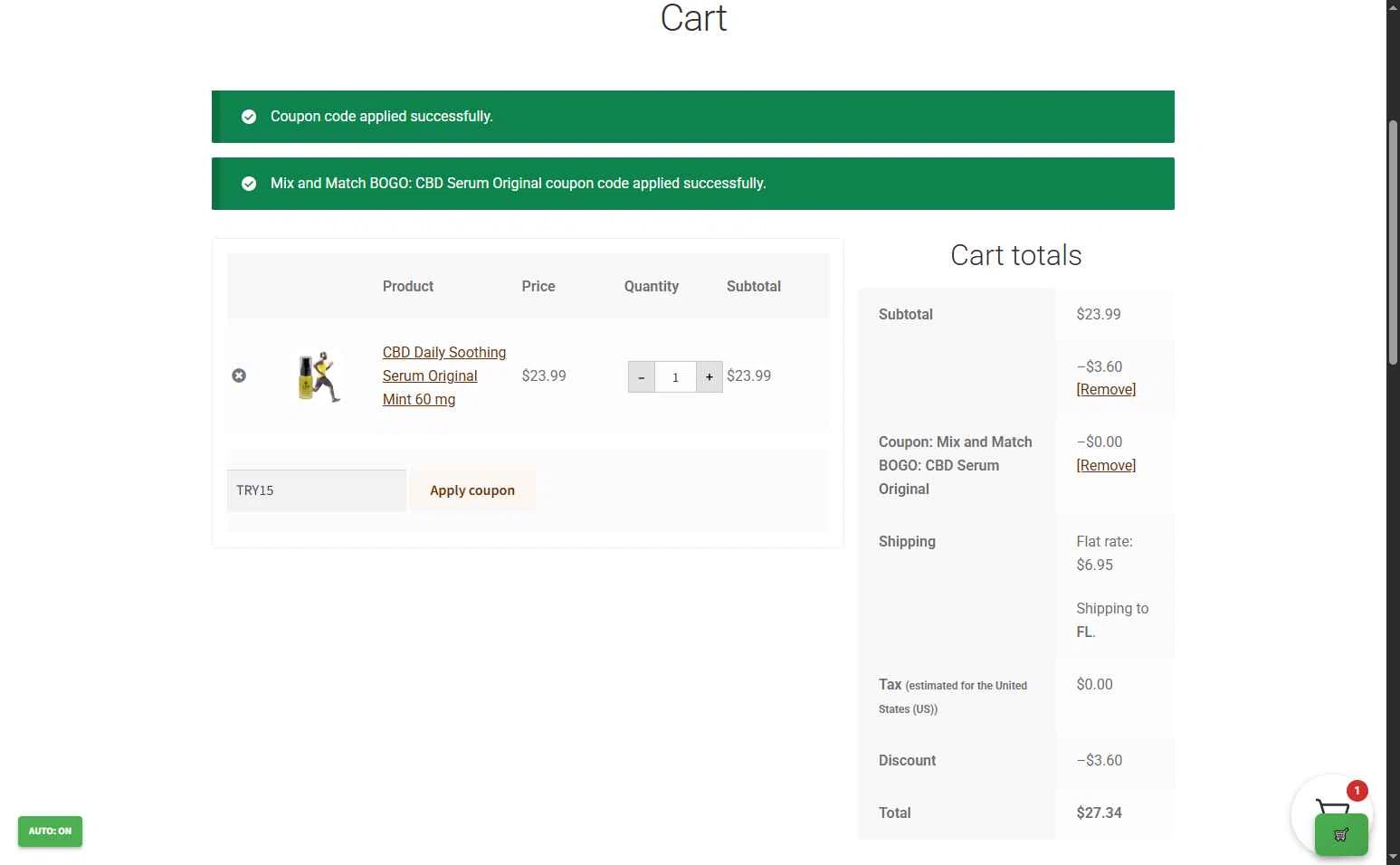 Earthly Body checkout page showing Earthly Body coupon code box | Screenshot taken by SimplyCodes community member on Nov 19, 2025