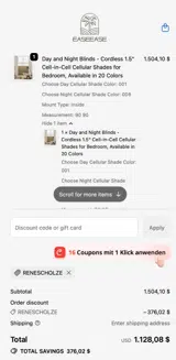 SUSANNSCHOLZE coupon verification screenshot