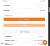 LUSK25 coupon verification screenshot