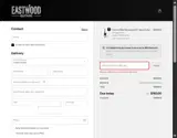 Eastwood Guitars coupon verification screenshot