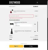 Eastwood Guitars coupon verification screenshot