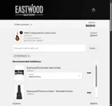 Eastwood Guitars coupon verification screenshot