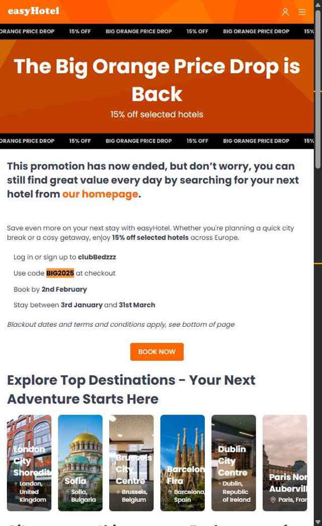 EasyHotel checkout page showing EasyHotel promo code box | Screenshot taken by SimplyCodes community member on Jul 30, 2025