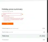 easyJet holidays coupon verification screenshot