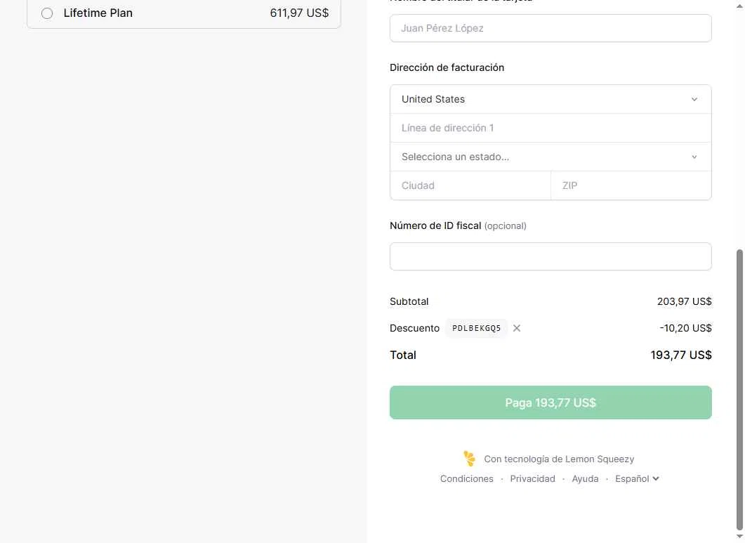 Easypanel checkout page showing Easypanel discount code box | Screenshot taken by SimplyCodes community member on Dec 30, 2025