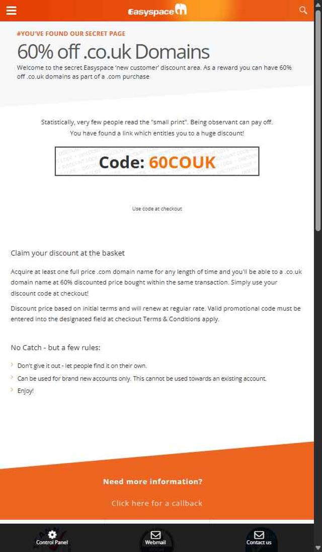 EasySpace checkout page showing EasySpace promo code box | Screenshot taken by SimplyCodes community member on Sep 3, 2025