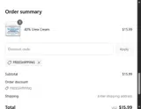 FREESHIPPING coupon verification screenshot