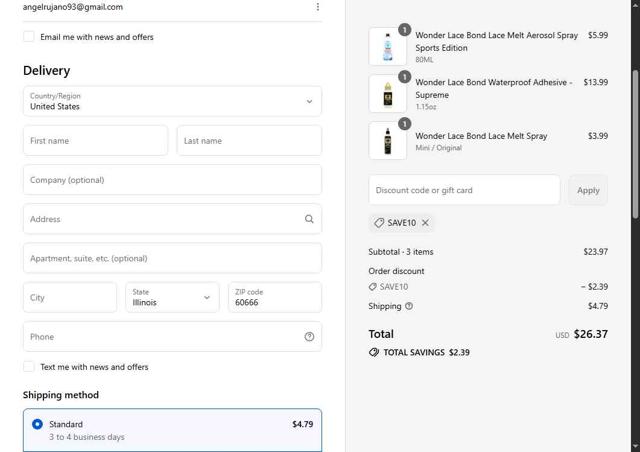 Ebin New York checkout page showing Ebin New York discount code box | Screenshot taken by SimplyCodes community member on Sep 2, 2025