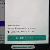 BLONDE25 coupon verification screenshot