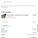 HELLO15 coupon verification screenshot