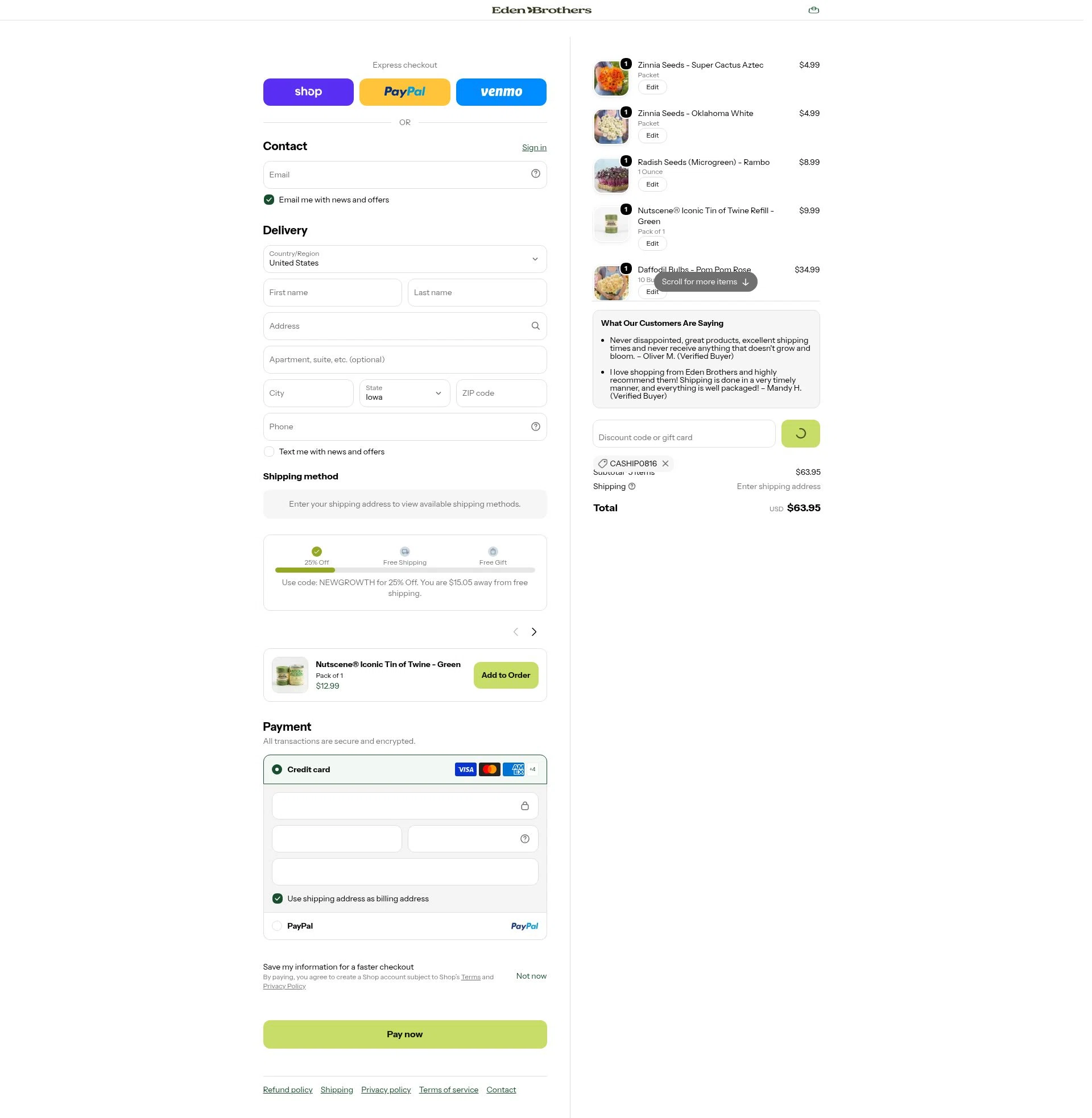 EDEN Brothers Promo Codes