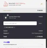 Edgecomb Potters coupon verification screenshot
