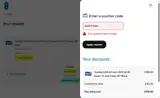 EE Store coupon verification screenshot