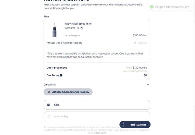 Effecty checkout page showing Effecty discount code box | Screenshot taken by SimplyCodes community member on May 4, 2025