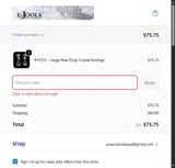 75ANDMORE coupon verification screenshot