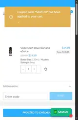EJuice.Deals coupon verification screenshot