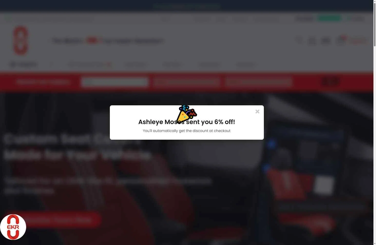 EKRCOVER checkout page showing EKRCOVER discount code box | Screenshot taken by SimplyCodes community member on Jan 10, 2026