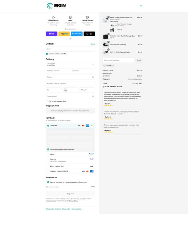 Ekrin Athletics checkout page showing Ekrin Athletics discount code box | Screenshot taken by SimplyCodes community member on Sep 12, 2025