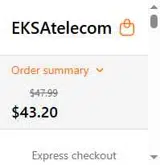 ALIBABA coupon verification screenshot