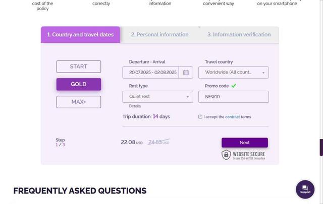 EKTA Traveling checkout page showing EKTA Traveling promo code box | Screenshot taken by SimplyCodes community member on Jul 20, 2025