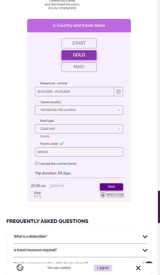 EKTA Traveling checkout page showing EKTA Traveling promo code box | Screenshot taken by SimplyCodes community member on Sep 16, 2025