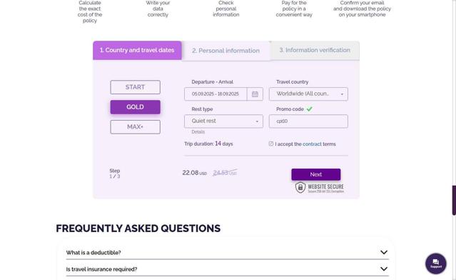 EKTA Traveling checkout page showing EKTA Traveling promo code box | Screenshot taken by SimplyCodes community member on Sep 5, 2025