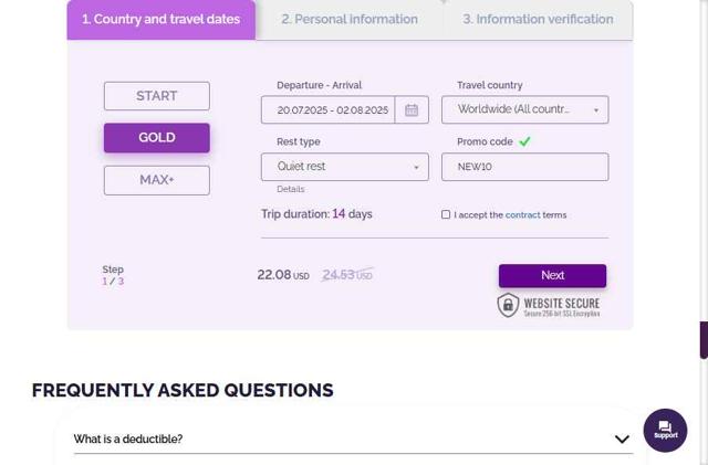 EKTA Traveling checkout page showing EKTA Traveling promo code box | Screenshot taken by SimplyCodes community member on Jul 20, 2025